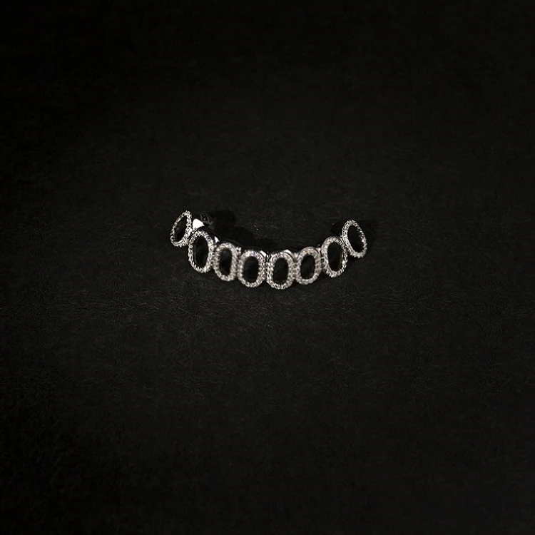 Factory Custom S925 Silver 10K 14K 18K Solid Gold Grillz Teeth Iced out VVS Moissanite Lab Natural Diamond Grillz for Teeth
