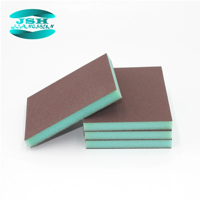 
2020 hot sell high quality square multifunction aluminum oxide abrasive sand foam sanding sponge block 