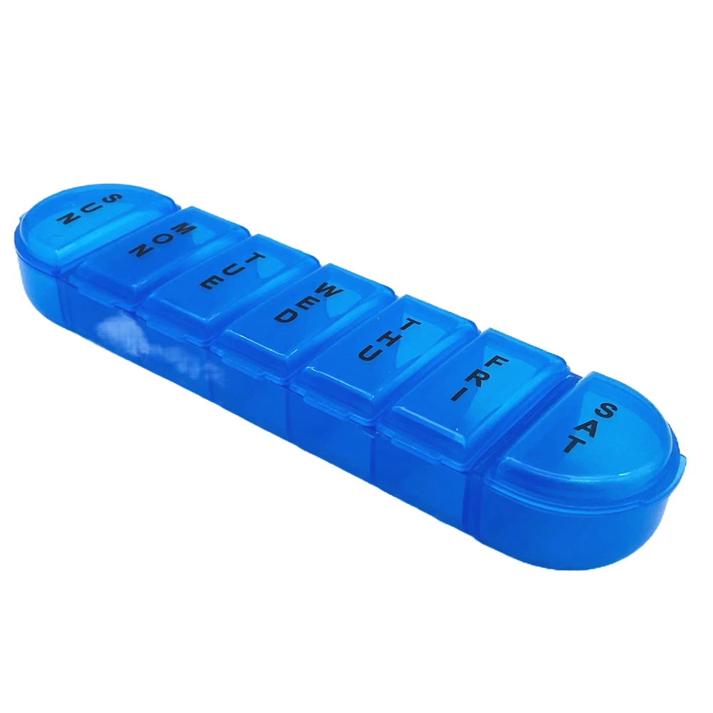 Hot Sale Customized 7 cases Weekly Travel Plastic Pill Box
