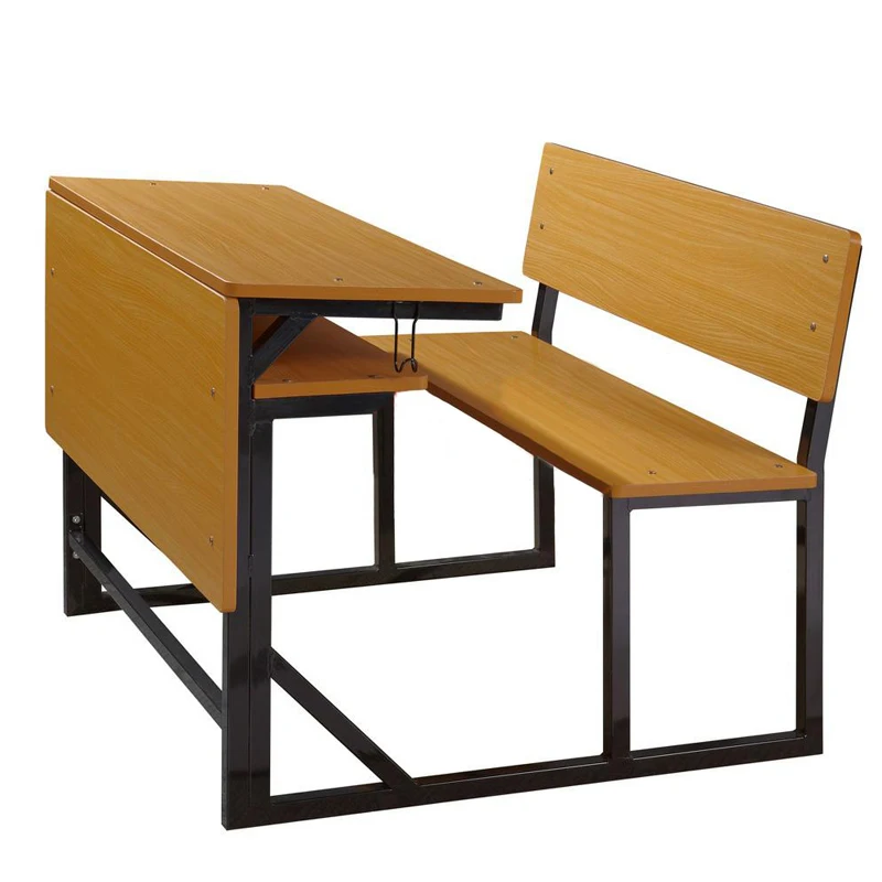 wooden school furniture study table and bench