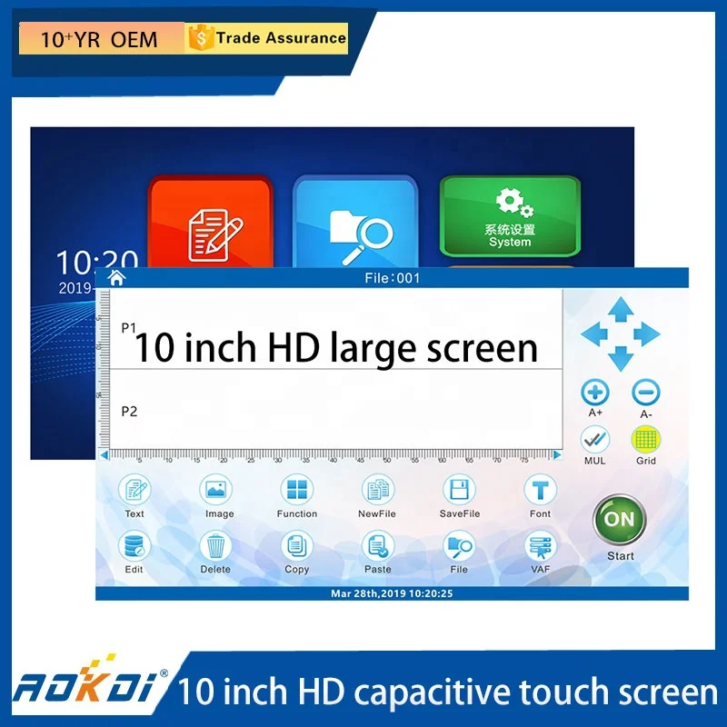 Industrial Multiple nozzles Automate Large Character Variable Data Production Date Coding Machine pattern TIJ Inkjet Printer