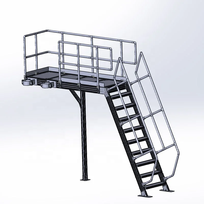 Stair overall step steps non-slip aluminum alloy step escalator warehouse pickup pedal walk maintenance platform walkway
