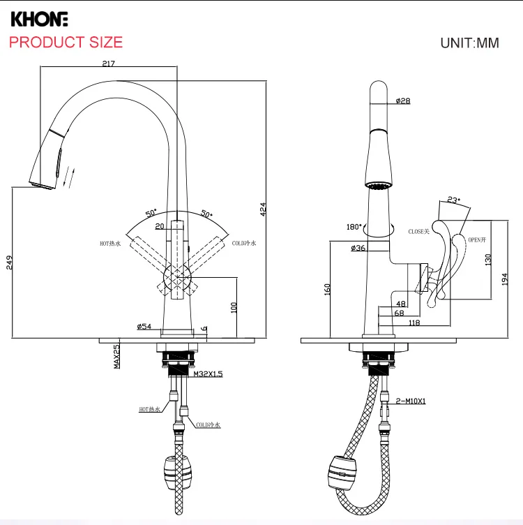 modern gold black kitchen mixer polished pull down kitchen sink faucet