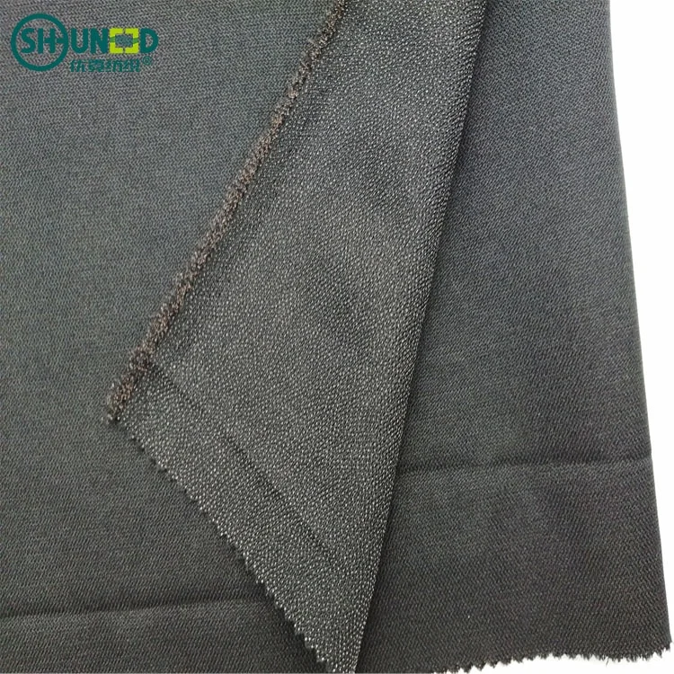High Quality 100% Polyester 120gsm Woven Fusible Twill Interlining for Women and Men Suit
