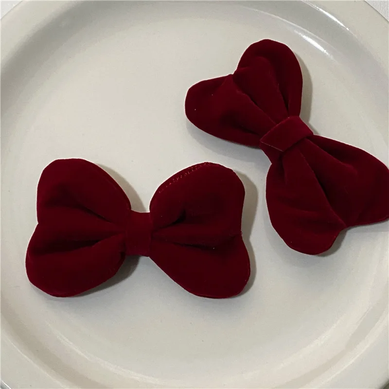 wine red bow DIY mobile phone case Cloth headwear materials Clothing accessories Korea