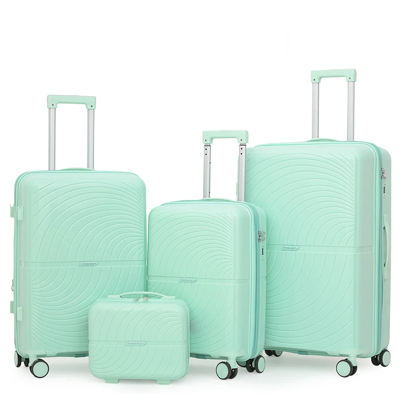 OMASKA Wholesale PP Suitcase 4 Pcs Luggage Set 14 20 24 28 Inch Women PP Trolley Bag