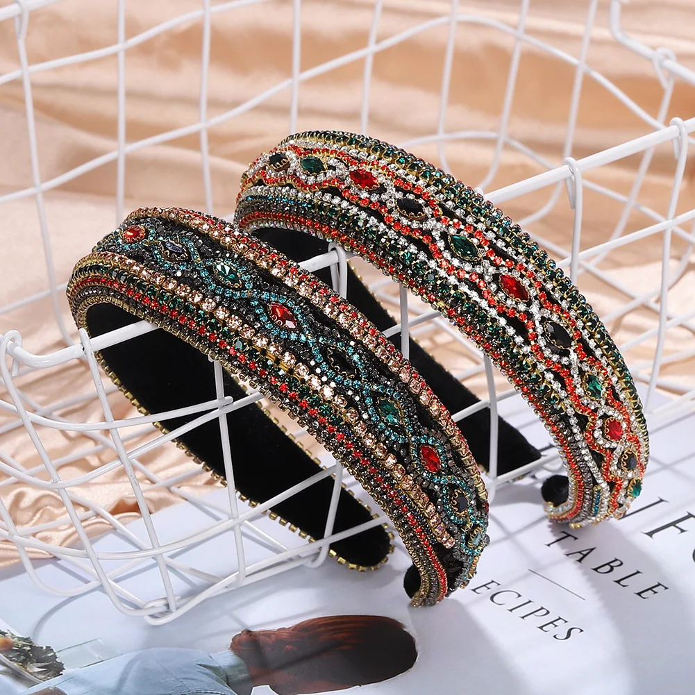vibrant personality noble dazzling light Colored diamonds for various hairstyles Embellished rhinestone filled with head band