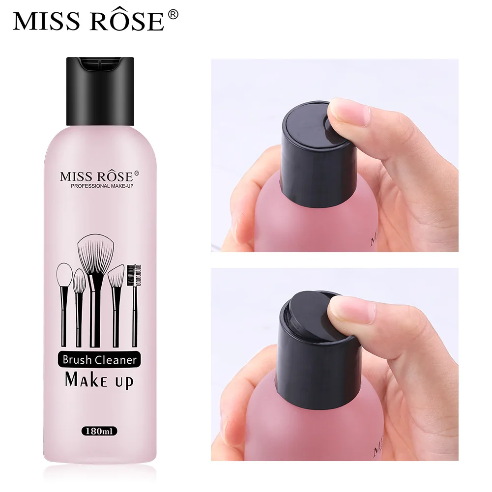 MISS ROSE 180 мл Кисть для макияжа очиститель с нажимным переключателем дизайн бутылки сильное аварийное средство без остатков пудры жидкость