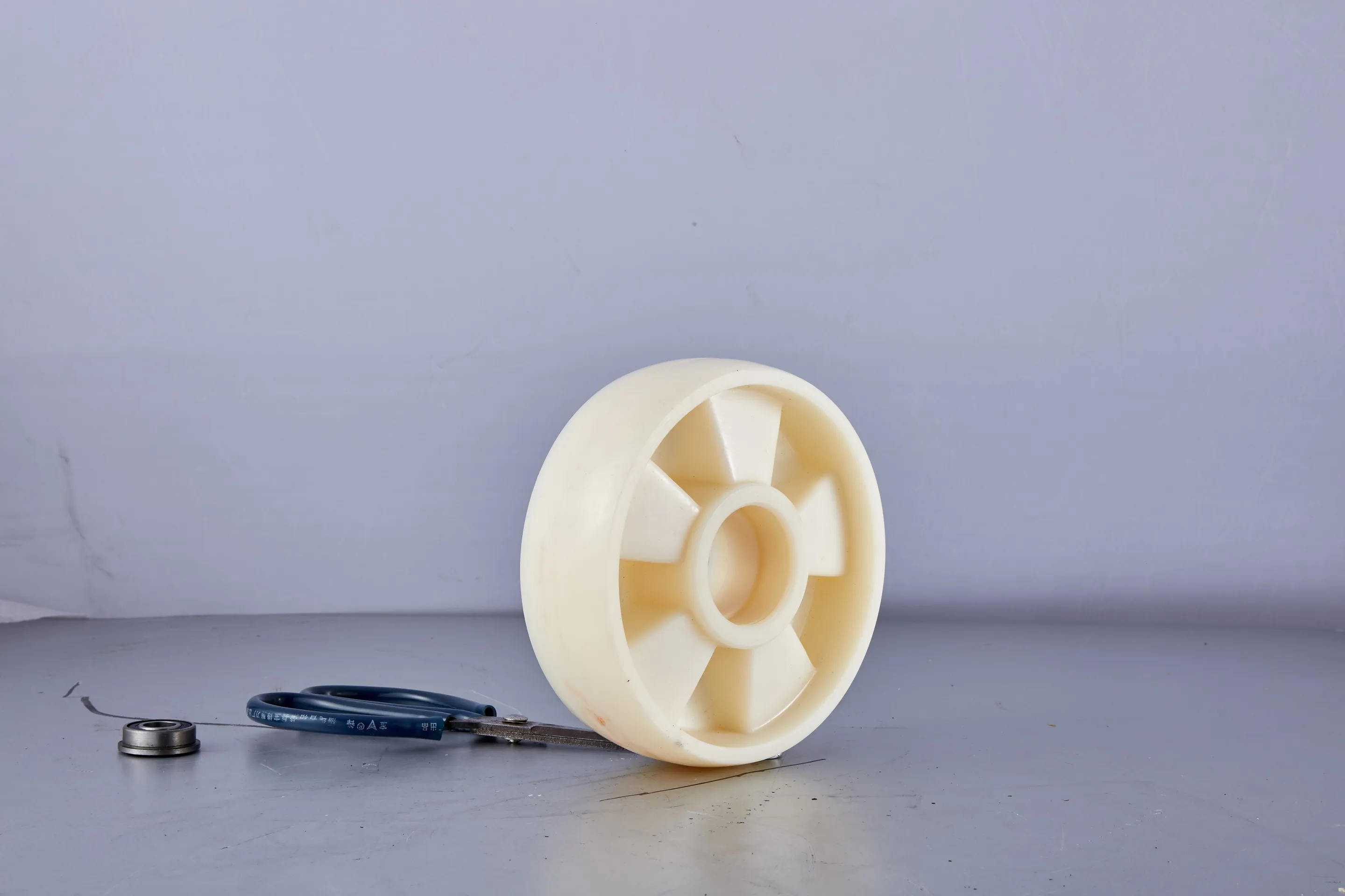 Factory direct Sale Manual hydraulic transport vehicle nylon wheels PU Nylon Rubber Wheel