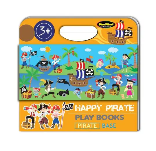 FUNWOOD GQC Kids Educational Magnetic Puzzle DIY Play Book Customized Cartoon Scene Magnetic Playboard