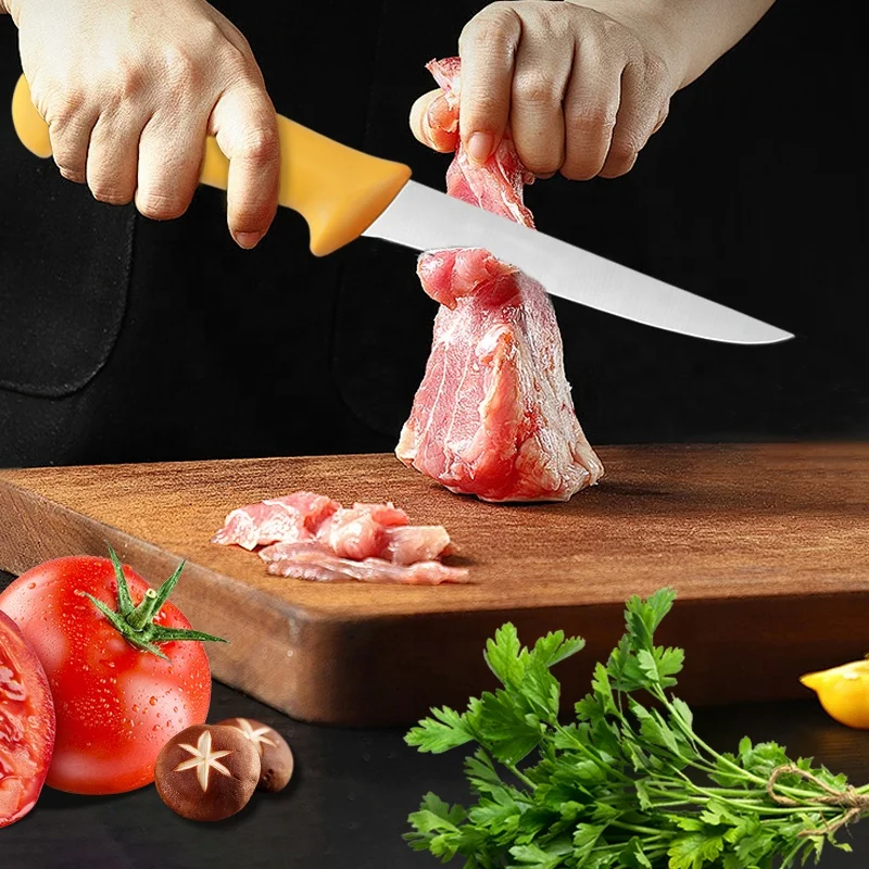 Butcher House Kitchen Stainless Steel  Knife 8pcs Set chef  boning Fillet Butcher Knife Set with PP Handle and knife case