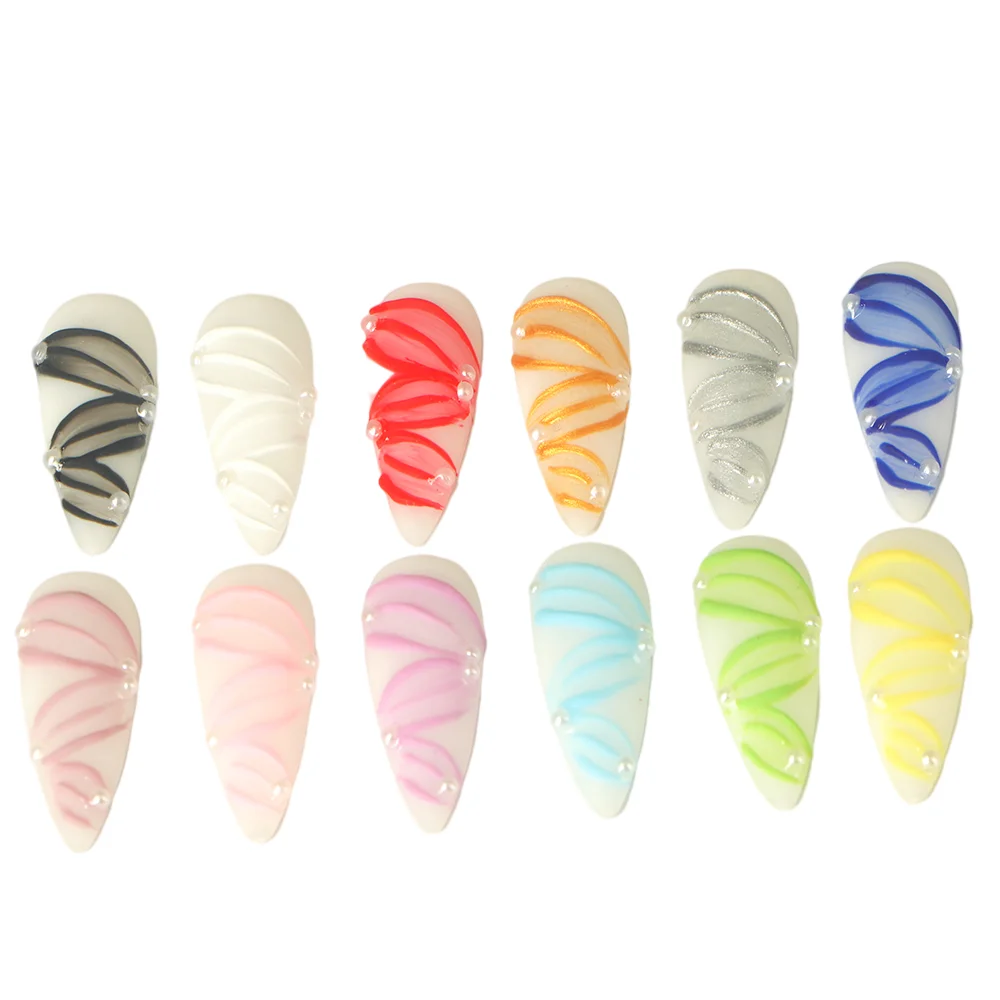 Private Label Emboss Sculpture Carving Gel Nail Art Design 12 Colors Nail Gel Polish