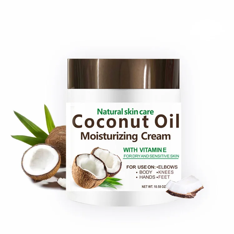 300g Vitamin E Creamy Coconut Oil Deep Hydrating Moisturizing Face Cream for Dry Skin