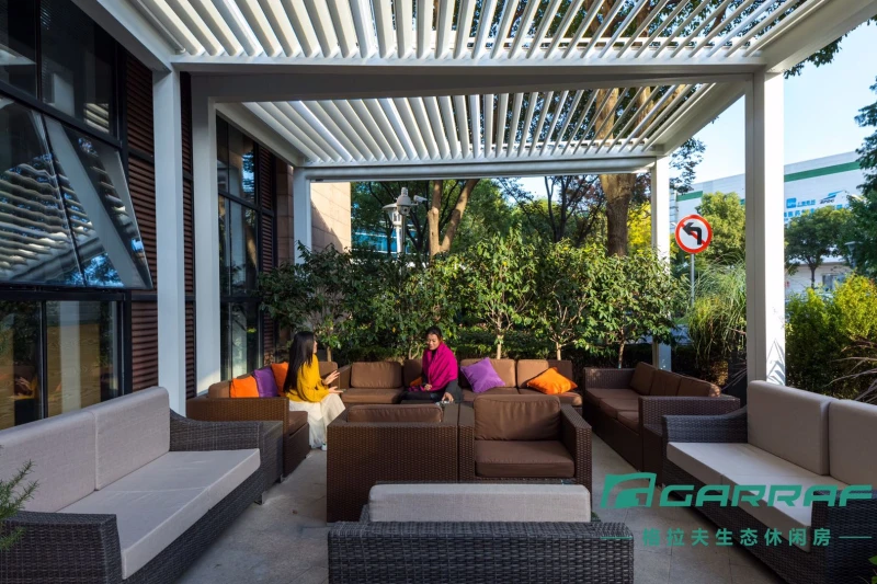 Outdoor Metal Patio Roof Gazebo Backyard Waterproof Metal Garden Decorative Pergola Tent