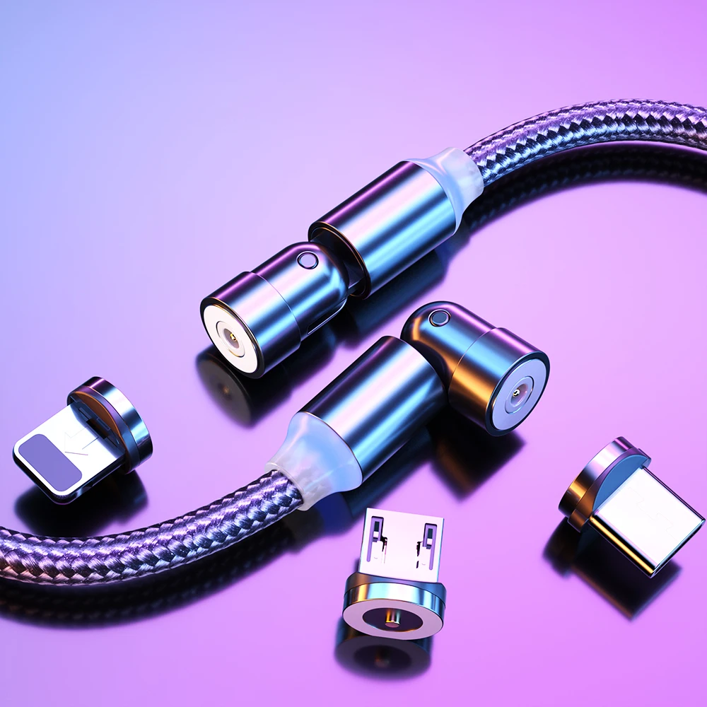  Новое поступление 3 разъема в 1 Магнитный зарядный кабель Micro Usb Type C телефонный для Samsung Android