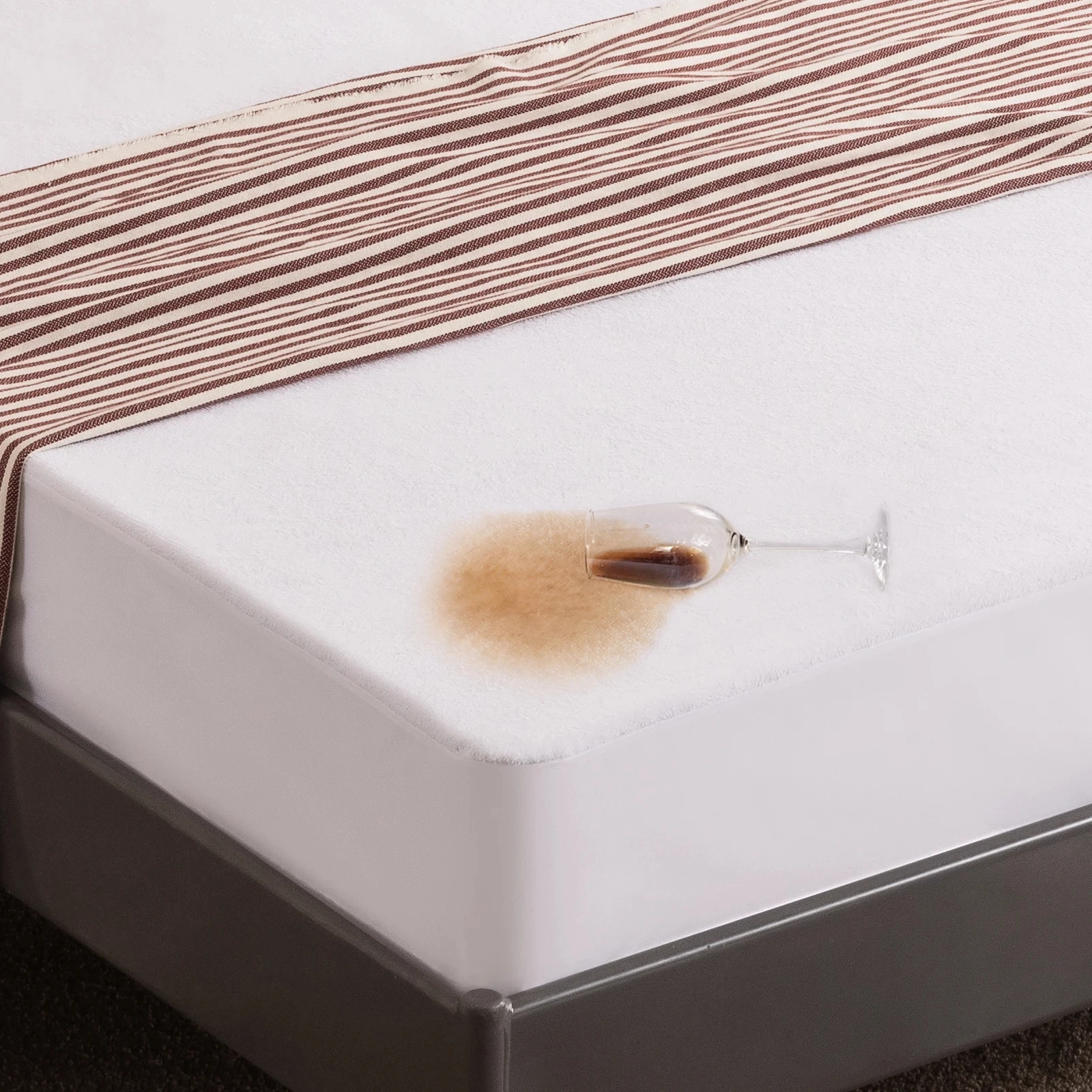 Soft Cotton Terry Mattress Protector Fitted Sheet for Babys Pets Adults,Waterproof Safe Rest Mattress Cover