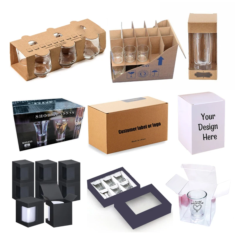 Free Sample Custom Shot Glasses Roast Flowers Laser Carved 1.8oz 55ml Shot Glass square Cup Mini Coffee Cup for bar