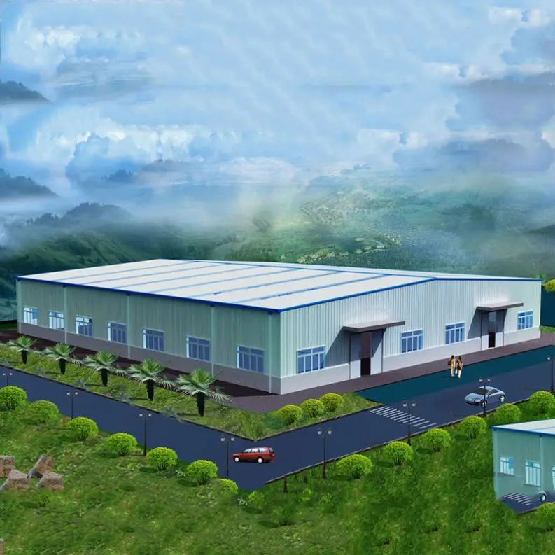 Light Gauge Steel Framing Prefabricated Warehouse / Factory / Shed Steel Structure Drawing