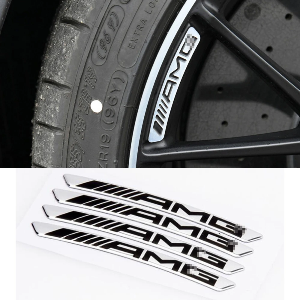 Aluminium Alloy Car Wheel Hub Stickers Emblem for BMW Mercedes benz AMG m power quattro TRD Audi Sline Wholesale customization