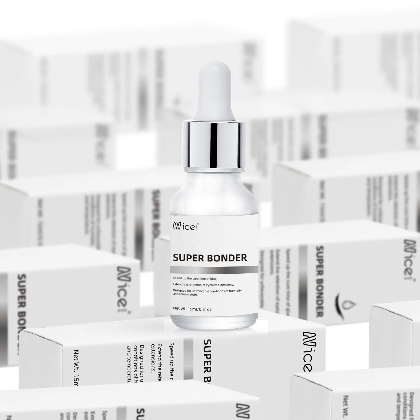 custom logo 15ml Eyelash Extension Adhesive Curing Liquid Longer Retention accelerator Low Irritation lash super bonder