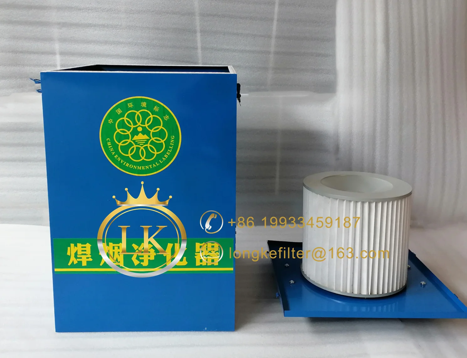 Two suction arms automatic clean industrial welding fume extraction system dust collector smoke extractor