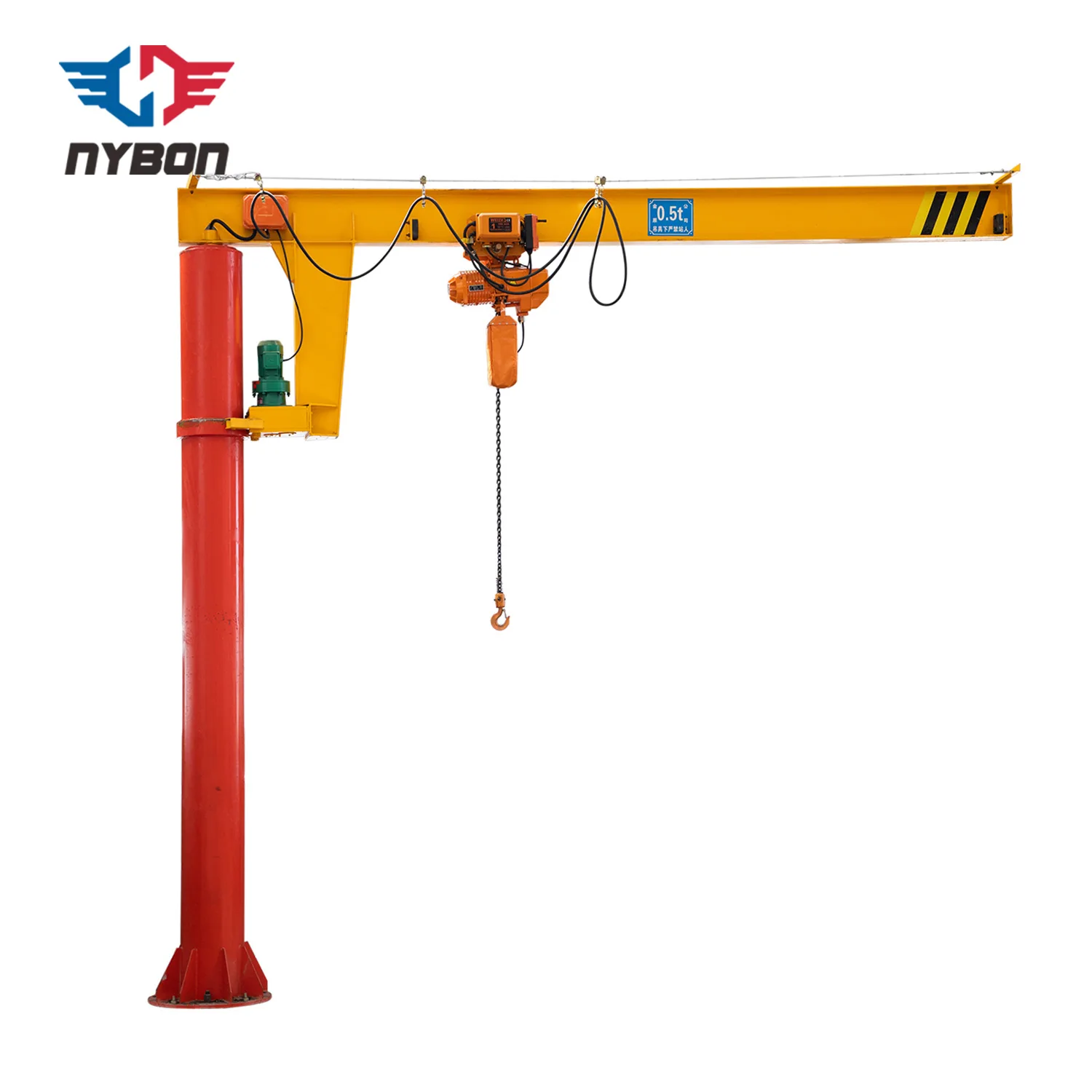 Simple Maintenance Floor Mounted Electric Hoist Jib Crane With CE Certification
