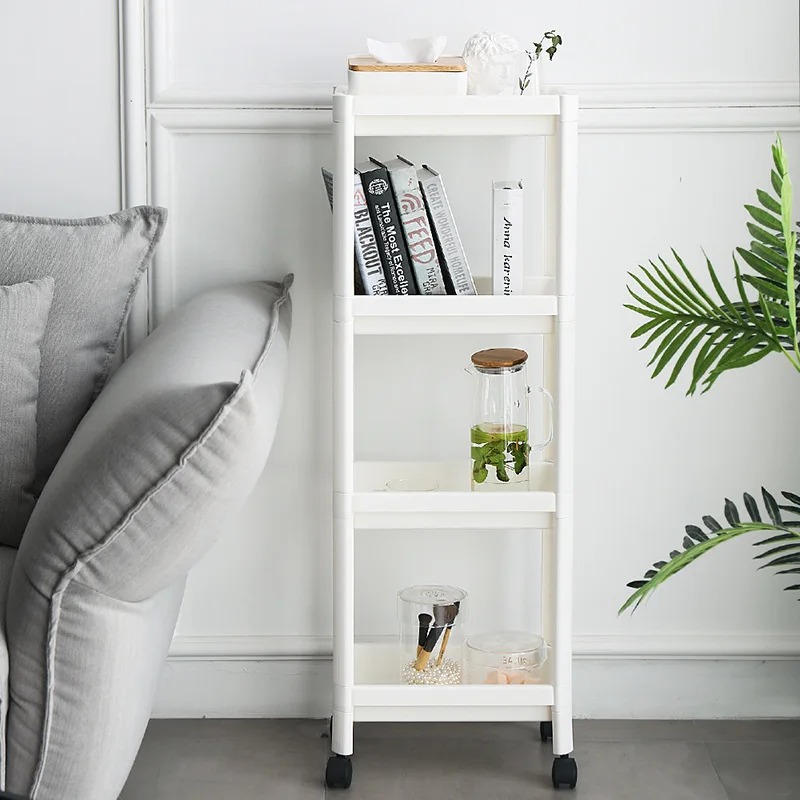 High Quality Home Kitchen Bathroom Storage Rack Trolley Storage Cart For Sundries Condiment Bottles