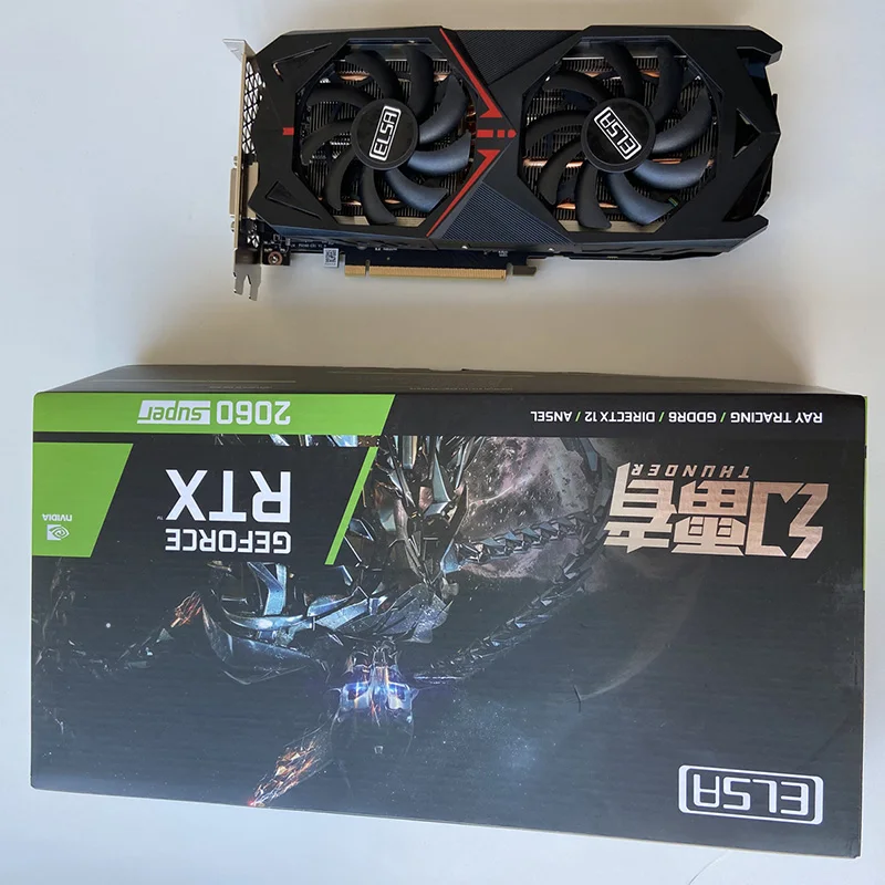  Игровая графическая карта RTX 2060 SUPER 8G GDDR6 два вентилятора 25 Вт/120