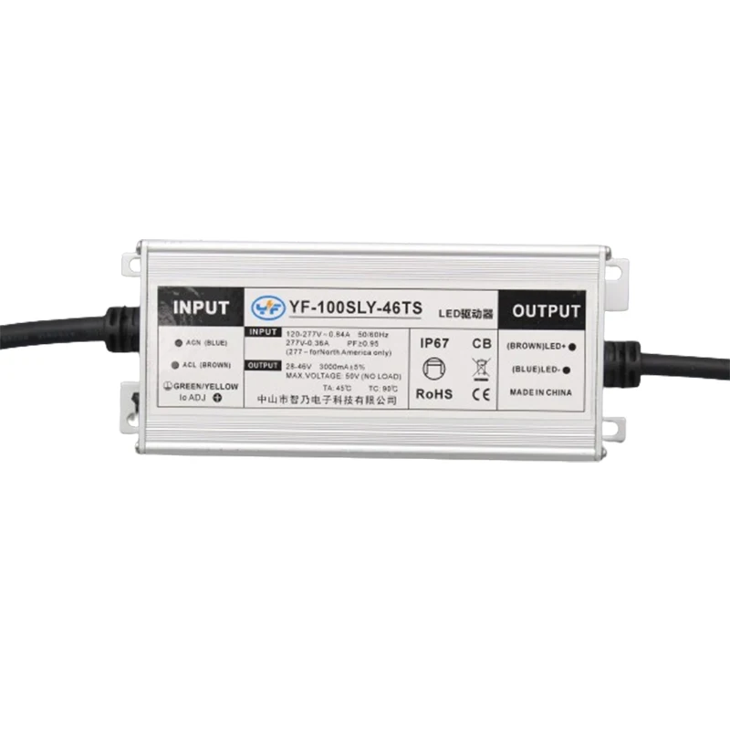 Лидер продаж источник питания с входным напряжением 120-277Vac 25-46V широкое выходное напряжение