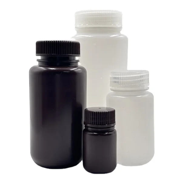 liquid chemical 15ml 30ml125ml 150ml 500ml hdpe plastic reagent bottles with scale bottle  wide mouth narrow mouth laboratory