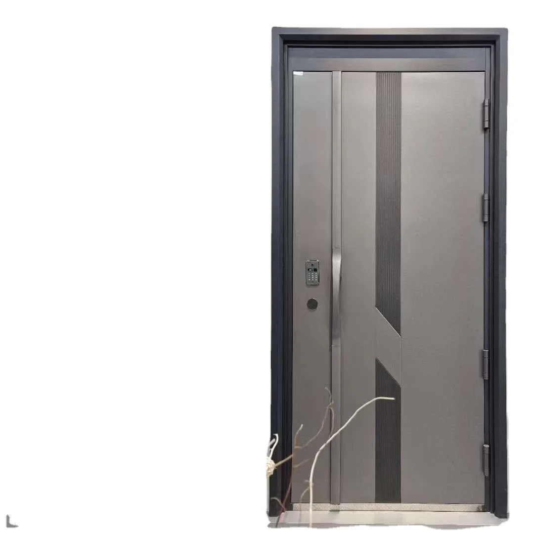 Smart lock system Fashion modern style zinc alloy doors for home security door safety entrance pivot door with multi-Point Lock