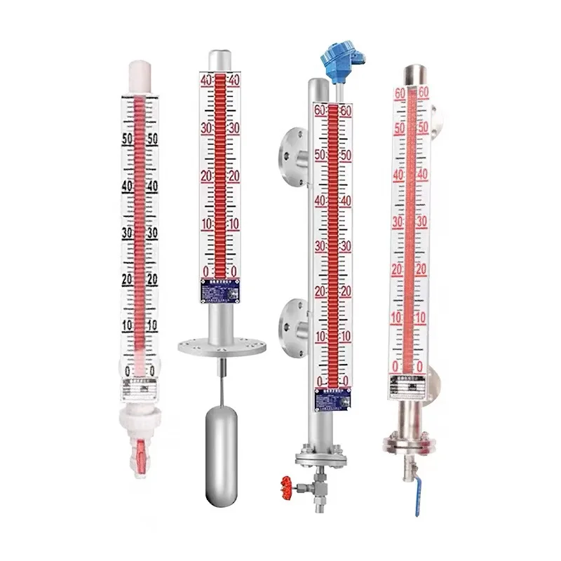 1m/2m/3m Range 304 or 316L Stainless Steel Explosion Proof Industrial Magnetic Liquid Indicator Instrument Level Meter