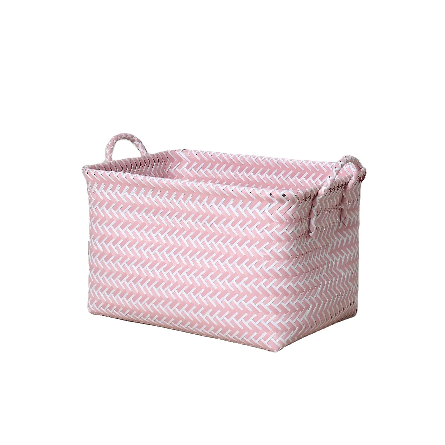 Тканая декоративная подарочная корзина ручной работы с крышкой из пластика ротанга для хранения плетеная ткань из металлического материала домашняя одежда для ванной комнаты