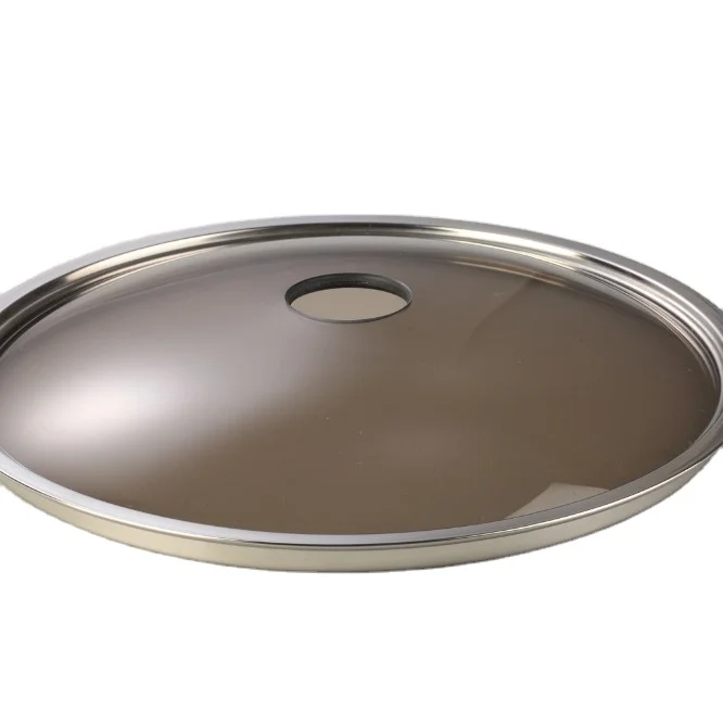 Цветная стеклянная крышка с большим отверстием типа P, стеклянная крышка для посуды