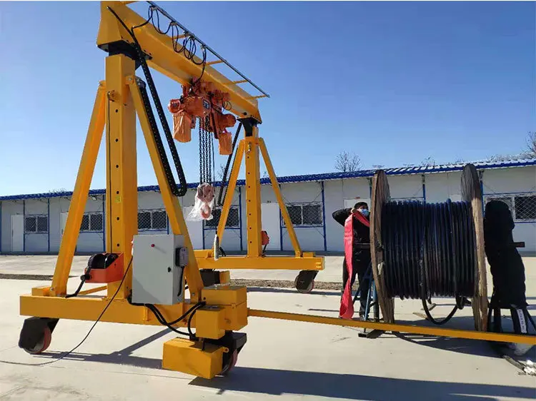 Electric Traveling Lifting Single Beam Trackless  5 T 10T Portable Mobile Gantry Crane