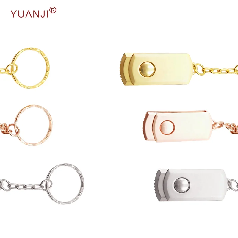 Shenzhen Manufacturer Rose Golden Silver Metal USB Stick with Large-capacity