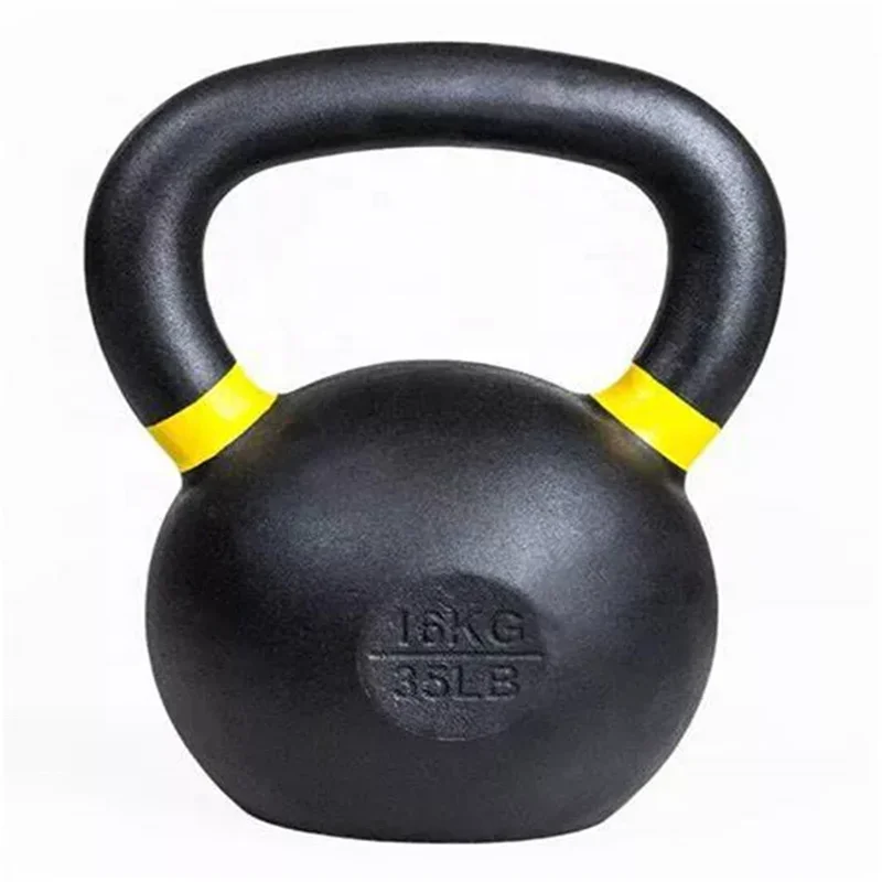 
Custom LOGO gym weight training gravity workout solid vinyl spray paint coated competition cast iron kettlebell 