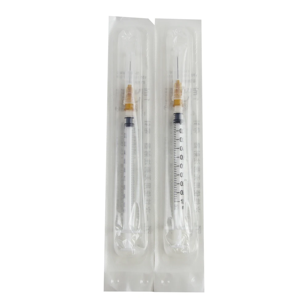  High quality factory free sample disposable medical sterile 1 ml insulin syringe with