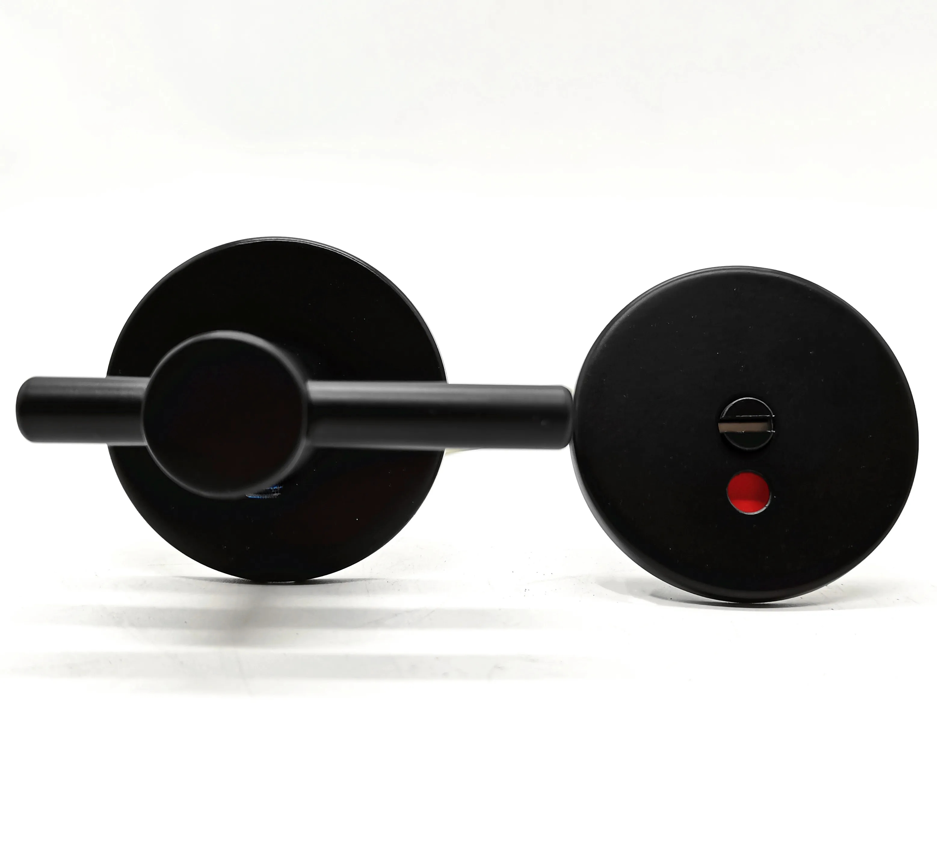 Новое поступление, Черный Матовый круглый Туалет с красным и белым индикатором, дверная ручка унитаза из нержавеющей стали, дверная ручка, дверной замок, ручка