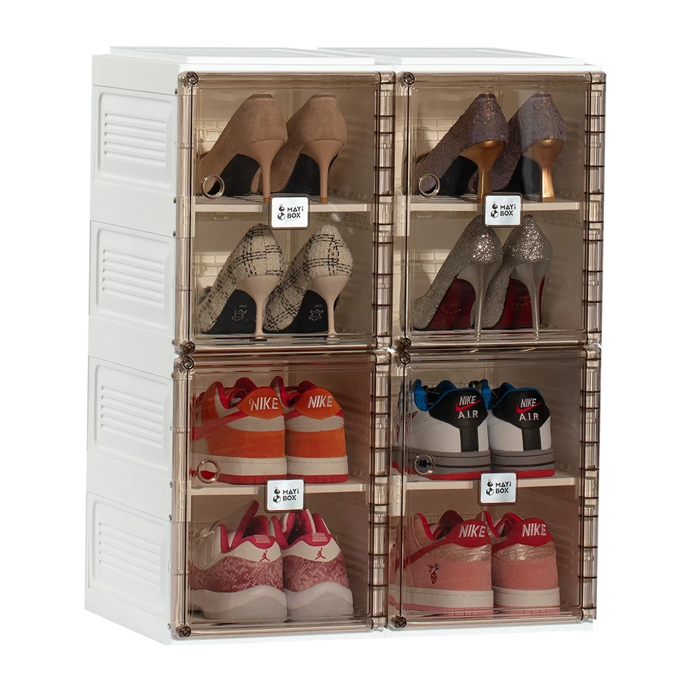 Shoe Storage Box with Magnetic Door Customized Logo Sneaker Box for Shoes Display