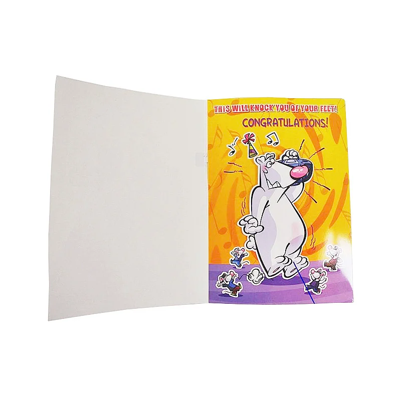 High quality pre-recorded musical greeting card sound invitation card audio paper card with custom printing