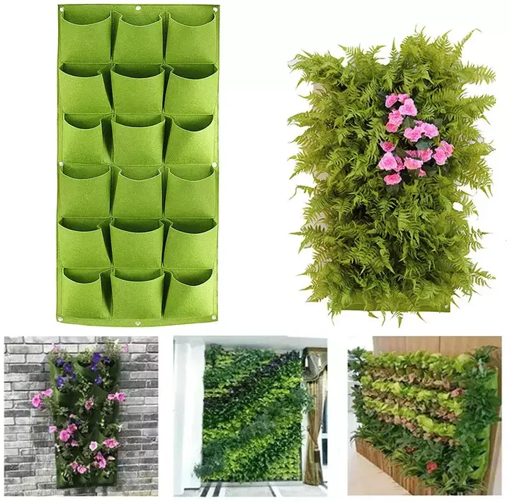 horticultural pockets vertical garden felt planters grow bags vertical wall plant grow bags with pockets