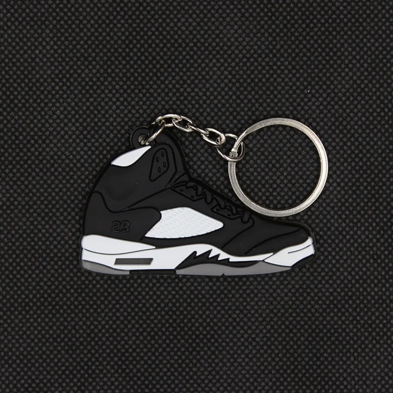 Wholesale Custom 2D Soft PVC Mini Keychain Key Pendant for Men and Women Colourful Sneakers Key Chain Basketball Shoes Key Ring