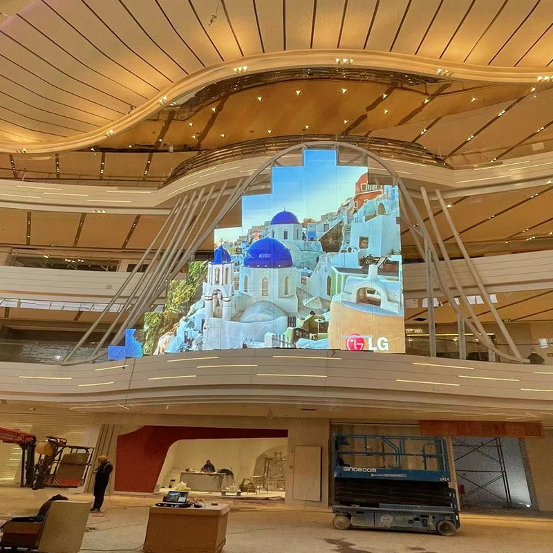P3.9 Indoor Holographic Flexible LED Film Invisible Screen Elevator Ultra-high Transmittance in England