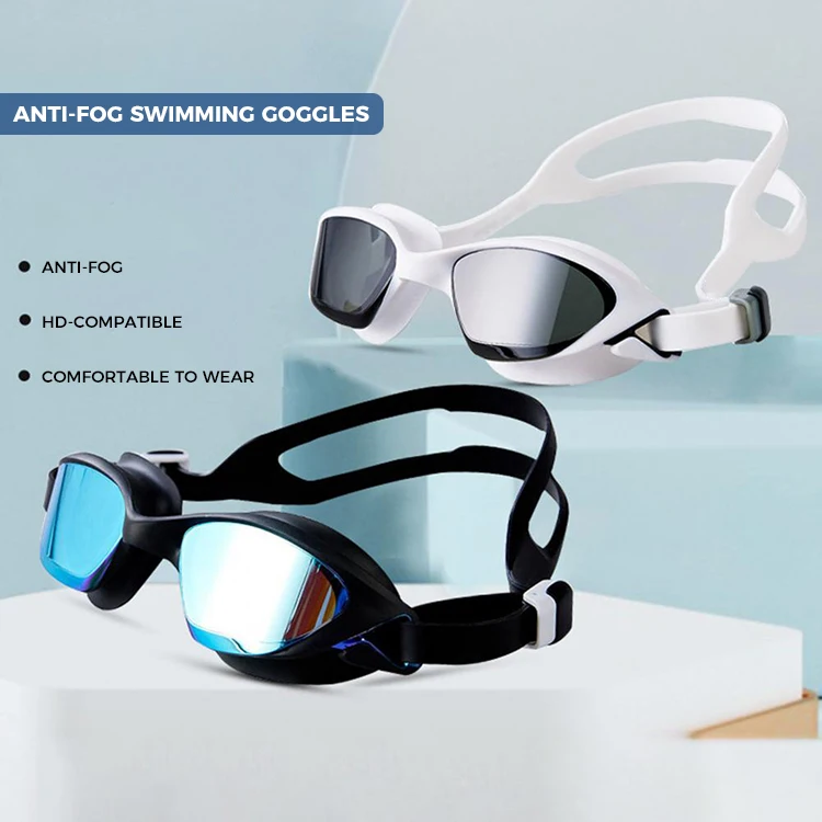 Swimming Goggles Comfortable to Wear High Clarity Waterproof Ergonomic Design Professional Adult Swim Glasses