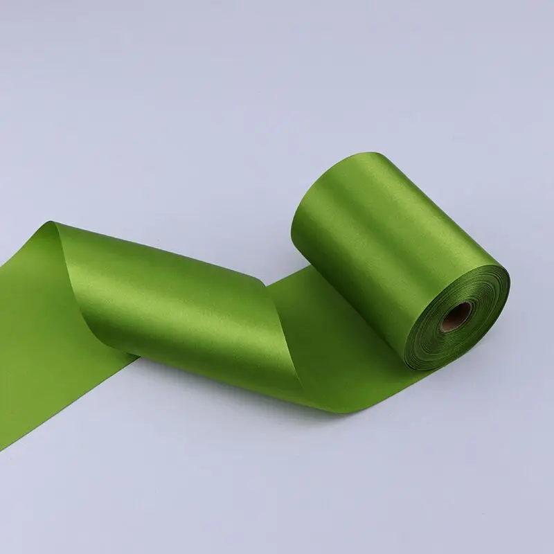 4 Inch x 22Yards Wide Red Satin  Ribbon Solid Fabric for Cutting Ceremony Kit Grand Opening Chair Sash  Wedding Party Decoration