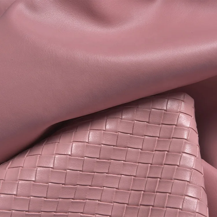 leather manufacturer Production PVC natural leather material Woven pattern