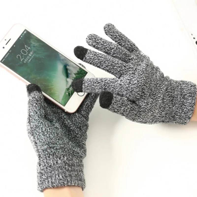 High-quality touch-screen warm cycling gloves knitted and non-slip suitable for men and women in winter outdoors