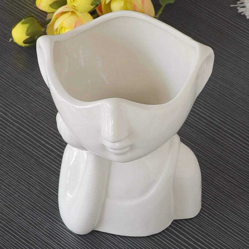 Wholesale  modern white ceramic vases for home decor porcelain ceramic vase