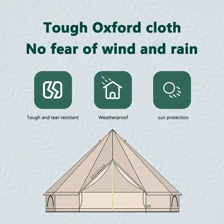 Mingchan Yurt tent Netflix outdoor cotton camping Indian light luxury camping campsite double-decker tent